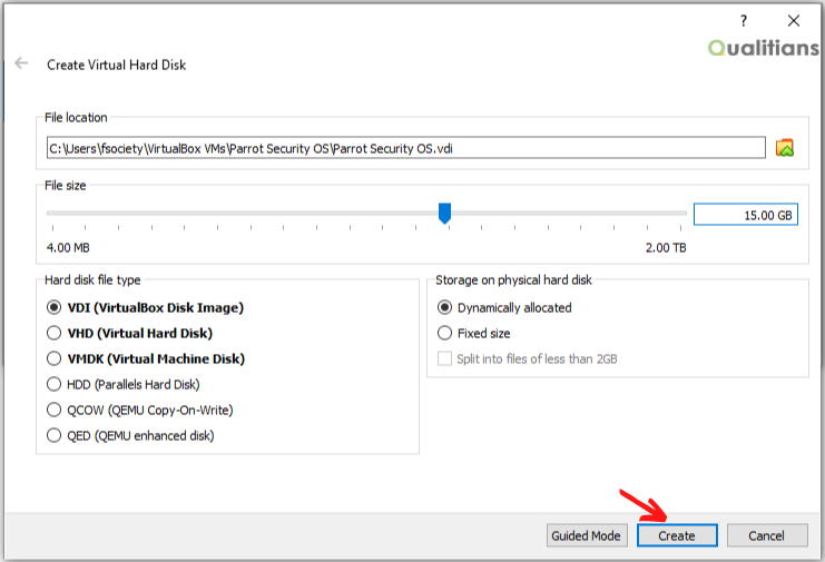 Virtual Machine File size