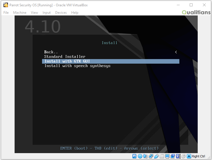 Graphical Install - Install with GTK GUI