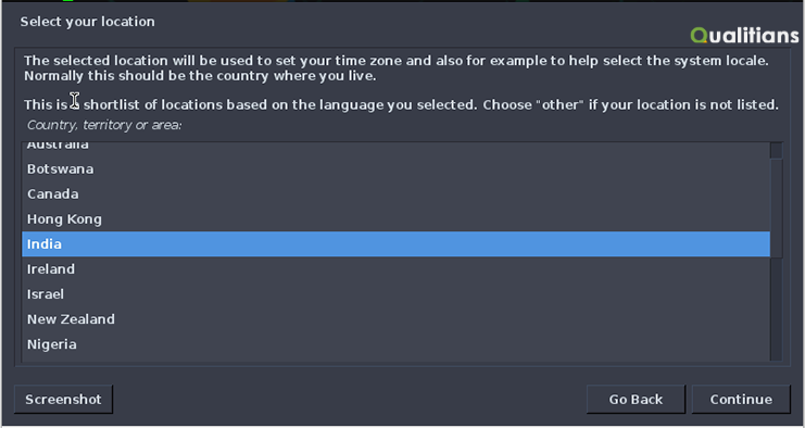 Select your location - Location set to India