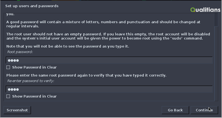 Set password for the ROOT account