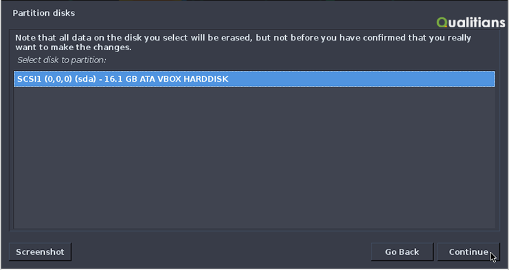 Partition Disks - Use virtual disk space