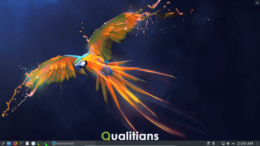 Parrot OS Desktop After Installation