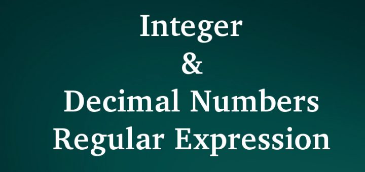 Integer and decimal number regex
