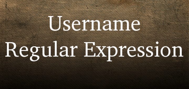 Username Regular Expression