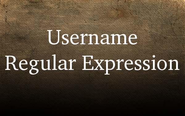 Username Regular Expression