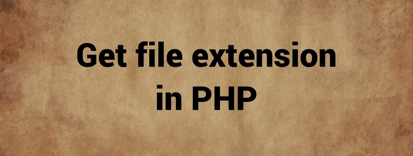get file extension in php