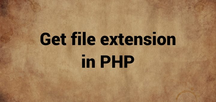 get file extension in php