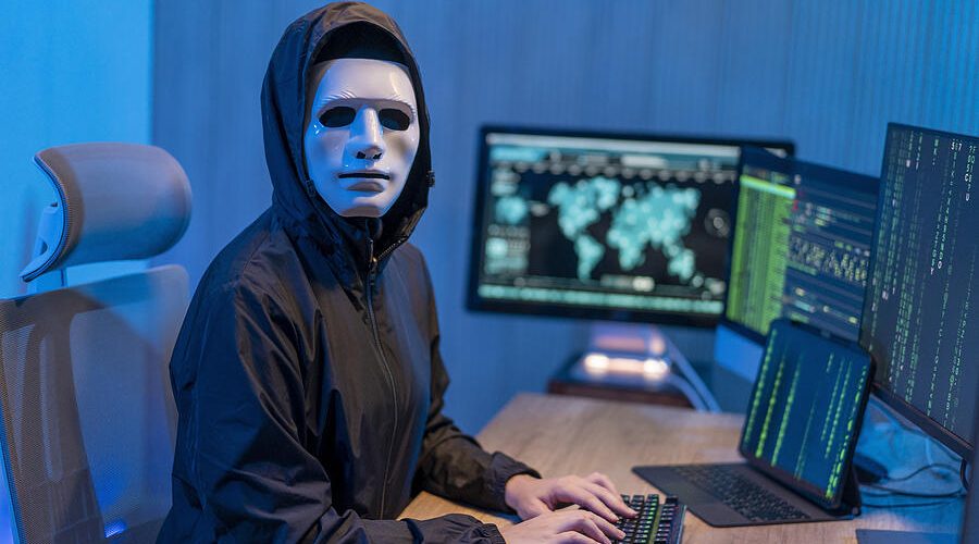 Ethical hacker analyzing system vulnerabilities in cybersecurity.